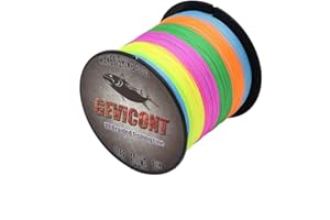 GEVICONT Línea de pesca trenzada de 8 hebras, multifilamento, 100 m, línea de polietileno, tejido súper fuerte, 109 yardas, cable de 10 libras a 300 libras
