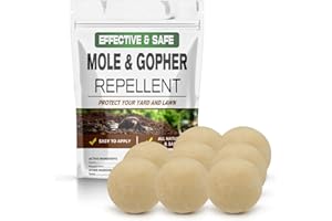 KQPNMJ Mole Repellent for Lawns, Moles Deterrent, Moles Repellents Outdoor, Vole Repellent, Gopher Repellant for Garden, Groundhog Deterrent, Ultrasonic Moles Repellents Traps for Yard-8P