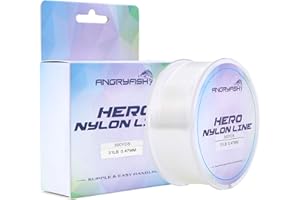 ANGRYFISH Nylon Fishing Line 300M-Monofilament Fishing Line-Super Abrasion Resistance-Excellent Elasticity-Low Visibility-Three Colors to Choose From