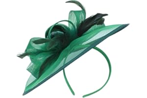 Topkids Accessories Fascinator for Women - Elegant Wedding Fascinators with Headband, Perfect Hair Accessory for Wedding Guests (Green)