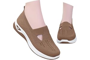 DWEVKEFUL Scarpe Ortopediche Donna Senza Lacci Morbida Sneakers Scarpe da Ginnastica Traspirante Antiscivolo Leggere Scarpe da Corsa Estive Comode Scarpe da Camminata