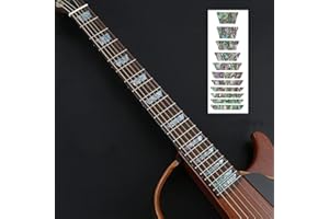 Alnicov Naklejka na gryf gitarowy, naklejka na gryf gitarowy, "zrób to sam" na gitarę lub bas, niebieski trapez Abalone