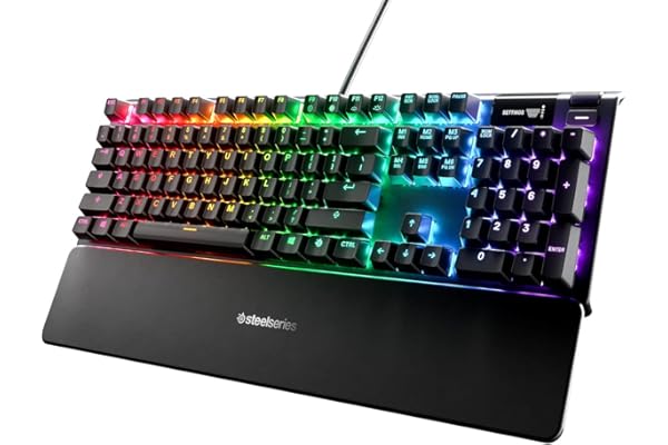 Steelseries Apex 5 - Clavier de Gaming Hybride Mécanique - Illumination RVB Par Touche - Affichage Intelligent Oled - Agencement Américain Qwerty