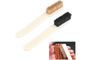 FUOXUL Climbing Brush,Bouldering Brush with 2 Pcs,Rock Climbing Cleaning Brush Chalk Cleaning Tool Climbing Boars Hair Brush Climbing Sports Supplies Rocks Brush Bristle Hair