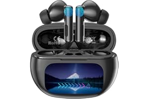 MTOXW XP12 Auriculares Traductores de Idioma AI, Traductor Instantaneo de Voz 3 en 1 en 135 Idiomas y Acentos con APP, Bluetooth 5.6 Auriculares con Pantalla Táctil 48 Horas duración para Viajes