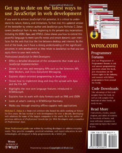 Book's Cover of Professional JavaScript for Web Developers