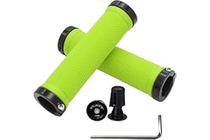 PLATT poignées pour vélo Poignet VTT Confortables en Caoutchouc antidérapant avec Embouts de Guidon pour BMX/Mountain