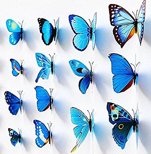 Home Decor 12 PCS 3D Butterfly Stickers Making Stickers Wall Stickers Crafts Butterflies