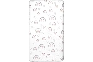‎GLLQUEN BABY GLLQUEN BABY 140 x 70cm Kinderbett Baby Spannbettlaken, Matratzenschoner 1pack, 100% Mikrofaser Oeko-tex100 Neugeborenen Bettlaken für Baby, Pflegeleichtes Kinderwagen Spannbettlaken(Rainbow)