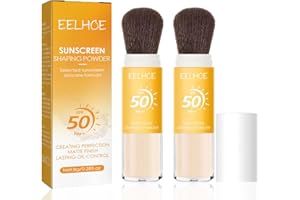 ‎SITOVELY Sitovely Natürlich Sonnenschutz Fixierpulver, Mineral Sunscreen Setting Powder, Matte Finish Öl Kontrolle Loose Face Powder, SPF 50, Durchscheinend Lightweight Sun Protection Powder (2PCS, M)