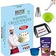 BOGATCHI Whipping Cream Powder, Tasty | Non GMO | Gluten Free, Whipping Cream for Cakes, Muffins, Cup Cakes, Tarts, Coffee, 180g , Free Measuring Spoon