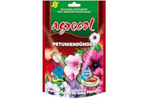 AGRECOL Abono prémium para petunias y begonias ultrafino con efecto rápido, para 200 l de agua altamente concentrada y de alto rendimiento.