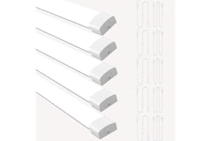 ANTENLICHT Réglette LED 40cm IP65 Extérieur étanche, avec Fiche Plug and Play ou Câblée, Tube LED Connectable 16W 1760 Lumens 5000K Blanc Froid pour Cave, Garage, Usine et l'entrepôt, 5 Pièces