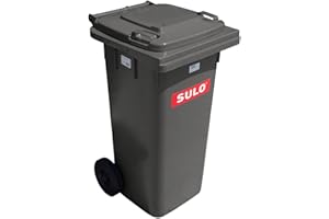 WIFASH 120 L Mülleimer SULO Mülltonne Mülltonne Mülltonne Recycling Mülleimer mit Deckel Grau (22068)