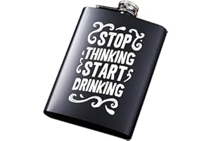 SPDYCESS Schwarz Flachmann 8oz Edelstahl Tragbar Flachmänner von Whisky und Alkohol Flasche Männer Frau Geschenk für Wandern Camping Klettern Angeln