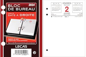 AGENDA DISCOUNT Bloc éphéméride LECAS Date à droite - Rendez-vous à gauche - 2026