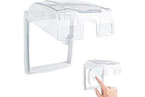 letuxaamz Copri Citofono Esterno, Copertura Citofono Esterno, Copertura Antipioggia per Pulsante Campanello, per Campanello Senza Fili da esterno (13 x 11 x 7 cm)