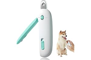 lomdung Einstellbarer Katzenkrallenschneider, Sicherer Krallentrimmer Anti Splash mit Nagelfeile, Scharf Hunde Krallenschneider, Katzennagelknipser für Mittlere Kleine Haustiere, Blau