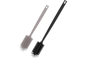 ‎SPOTTLE spottle Flaschenbürste Silikon - Reinigungsbürste mit langem Griff - Spülbürste lang & schwarz für Glas-Trinkflaschen - Bottle Brush