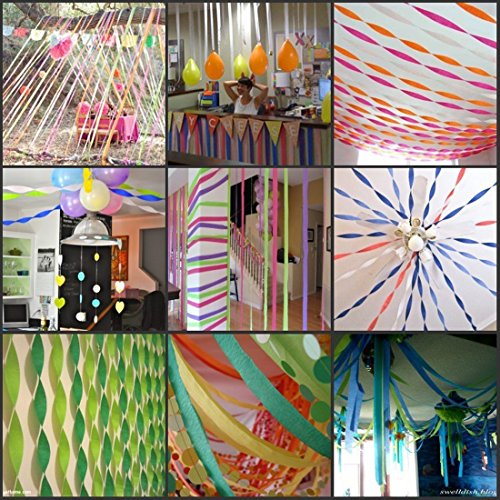 3 Stück hochwertige Krepppapier, Krepppapier, (Rolle) für Hochzeit und Party Dekoration elfenbeinfarben - 2