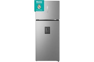 Hisense RT600N4WC2 - Frigorífico Dos Puertas, con dispensador, Alto 185 Cm, Congelador, Estantes XL, Cajón frutas y verduras, Silencioso, Inox