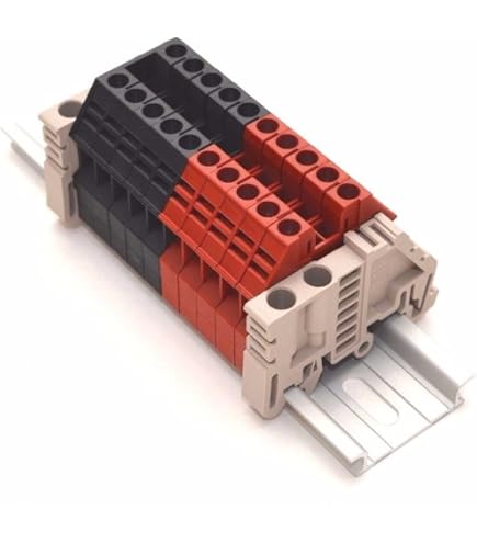 Dinkle DK6N DIN Rail Terminal Block Screw Type UL 600V 50A 8-20AWG, Pack Of 100