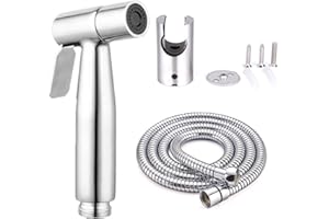WEIDMAX Pulverizador de Bidé de Mano de Acero Inoxidable Para Inodoro,Bidé Mano Pulverizador Para WC,con Manguera y Soporte de 1.2M,Ideal Para la Higiene Personal Diaria