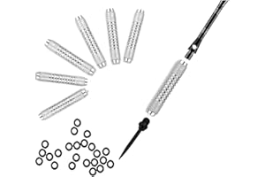 HERZWILD Dart Barrels - Set di freccette in gomma per freccette (argento B)