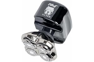 Skull Shaver Pitbull Silver Pro SX5 - Rasoir Tête et Visage - Électrique pour Homme, Humide et Sec, Sans Fil, Résistant à l’Eau - Performances Améliorées
