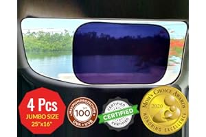 ‎KINDER FLUFF Kinder Fluff Osłona Przeciwsłoneczna na Szybę Samochodu (4 szt)-Jedyna Certyfikowana Szybę Parasol dla Dzieci i Pilotów Bloking 99% UVR - Ochrona Przed Słońcem w Samolotach i Samochodowych - DB