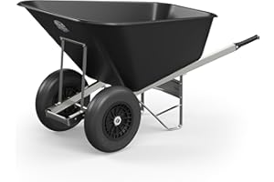 Agri Barrow Wheel Barrow 200 Litre Plastic Wheelbarrow with Puncture Proof Twin Slim Tyres, Black – Ideal for Equestrians, Farmers, Gardeners, Stable Yards, and Heavy-Duty Use