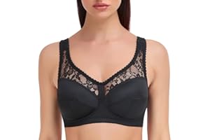 Ayigedu UK Plus Size Minimiser Bra Women Non-Wired Non-Padded Full Coverage Soft Cup Bra