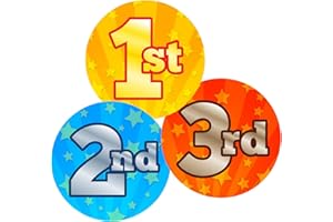 Stone Melon School Reward Stickers 144 Sports Day 1st 2nd 3rd Place Stickers 30mm Round Awards Nursery Teachers Parents Children Kids