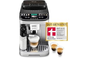 ‎DE'LONGHI De’Longhi Magnifica Evo Next - Perfetto Kaffeevollautomat mit LatteCrema-Milchaufschäumer, 13 One-Touch-Getränke, Coffee- und Cappuccino Kaffeemaschine, farbiges Touch-Display, Titan (ECAM312.80.SB)