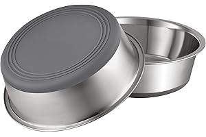 PEGGY11 Metalowe miski dla psów ze stali nierdzewnej - 2700 ml, 2 szt