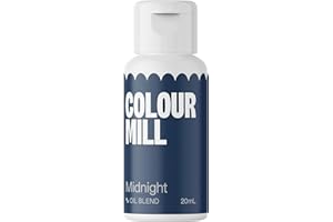 Colour Mill Oil Blend Midnight Blue Colorante Alimentare a Base di Olio - Colorante Alimentare per Cioccolato, Fondente, Cupcake, Torte, Macaron, Pasticceria Food Coloring Decorazione di Torte - 20ml
