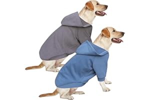 HuaLiSiJi Chien Sweat Chien Grande Pull Chien Grande Taille, Chaud et Léger, Le Tissu Est St Super Doux, Elastique Facile à Porter, Couleurs Vive (5XL, Gris+Bleu Brume)