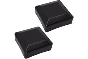 SKIR'CO (2 szt.) Zaślepki na słupki ogrodzeniowe, kwadratowe 70 x 70 mm Czarne zaślepki plastikowe na słupki ogrodzeniowe, kolor czarny RAL 9005