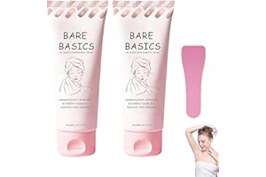 WENCHRISDT 2pc Bare Basics No Shave Hair Removal Cream,Depilatory Cream,Fast and Gentle, Moisturizes and Nurtures Skin, Leaving it Soft and Protected after Hair Removal