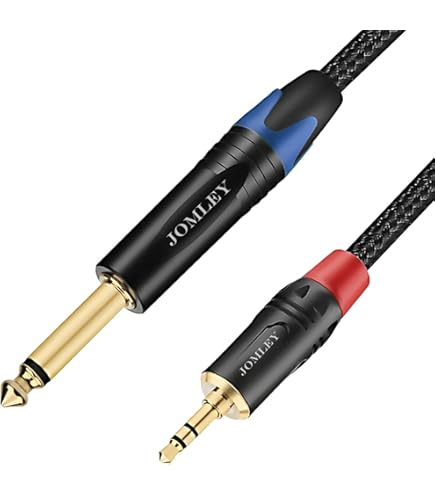 1/4 To 1/4 Audio Cable PNGKNYOCN 1/8" To 1/4" Mono Audio Cable,3.5mm(1/8 Inch) TS Male To 6.35mm (1/4 Inch) TS Male Audio Coiled Cable For Amplifier, Speaker,Guitar Guitar Cable 6ft