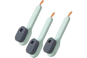 DURDIIY Szczotka do czyszczenia, 3 sztuki, typ praski, szczotka do czyszczenia, szczotka z dozownikiem płynu do mycia naczyń, specjalna szczotka do czyszczenia butów przyjazna dla środowiska szczotka do czyszczenia (zielona)