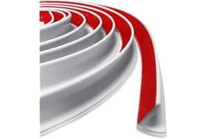 FONWUJIOT J Shape RV Regenrinne, Selbstklebende Rückseite, Regenrinnen Geeignet für alle Arten von Autos, LKWs, Wohnmobilen und Yachten(Weiß, 2.5M)