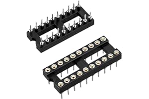 Oiyagai 20-Pack Zoccoli IC DIP 20-Pin 2.54 mm – Connettori a Foro Tondo per PCB, Breadboard, Prototipazione e Riparazioni Elettroniche