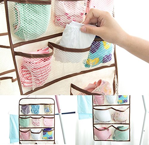Diossad Hängender Organizer 26 Tasche Tür Wandbehang Stocking Kleidung Socken Organisator Halter Schmuck Organisator Halter hängend - 2
