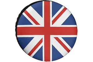 MHXYZHW4 Union Jack UK Flag Spare Tire Cover Wheel Protectors Universal Fit 14 15 16 17 Inch For Camper SUV Truck