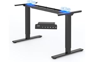 ‎FLEXISPOT FLEXISPOT Höhenverstellbarer Schreibtisch Gestell, Elektrisch Tischbeine mit 2 Motoren & LED-Höhenanzeige & 4 Speicherfunktionen, höhenverstellbares Tischgestell E1 PRO, Schwarz