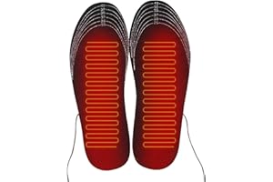 MUGELEEN Heated Insoles, Foot Warmer for Men and Women, USB Electric Heated Shoe Insole Foot Winter Warmer Pads, Can Be Cut Insoles, Foot Warmer for Hunting Fishing Hiking Camping