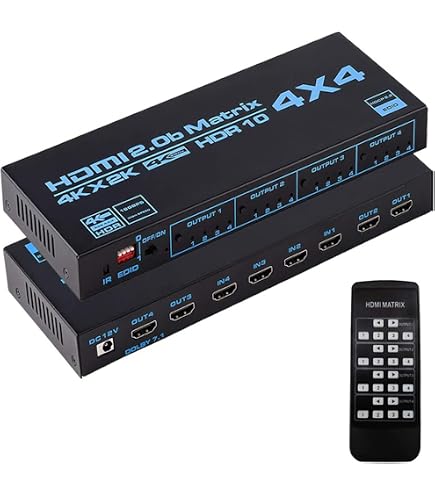 XOLORspace QV801 4K 60Hz HDMI Multi-viewer – 8 Ingangen, 1 Uitgang, 9 Beeldmodi, IR-bediening