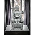 ‎SwarnNest Interiors Resin Buddha Statue Decorative Water Fountains for Outdoor Living Room, Office, Garden 4 Feet Large Buddha Fountain, Sitting Pose, Large Big Size (Design 2)