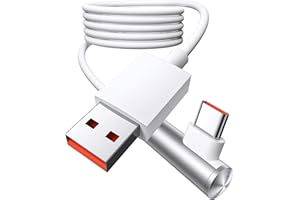 IMANGOO Kabel USB C 120 W, 6 A, TurboCharge Fast kabel do ładowania do Xiaomi Redmi Note 13 Pro 12 Pro 11s 13C, kąt USB C, kabel do szybkiego ładowania 90 stopni, 1,8 m, 67 W, kabel do transmisji danych